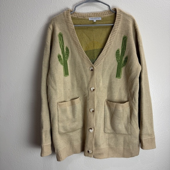 Sweaters - Miss Sparkling Vintage Cactus Sweater Womens Size Large